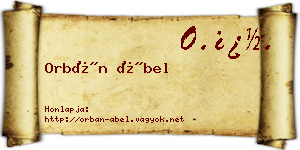 Orbán Ábel névjegykártya